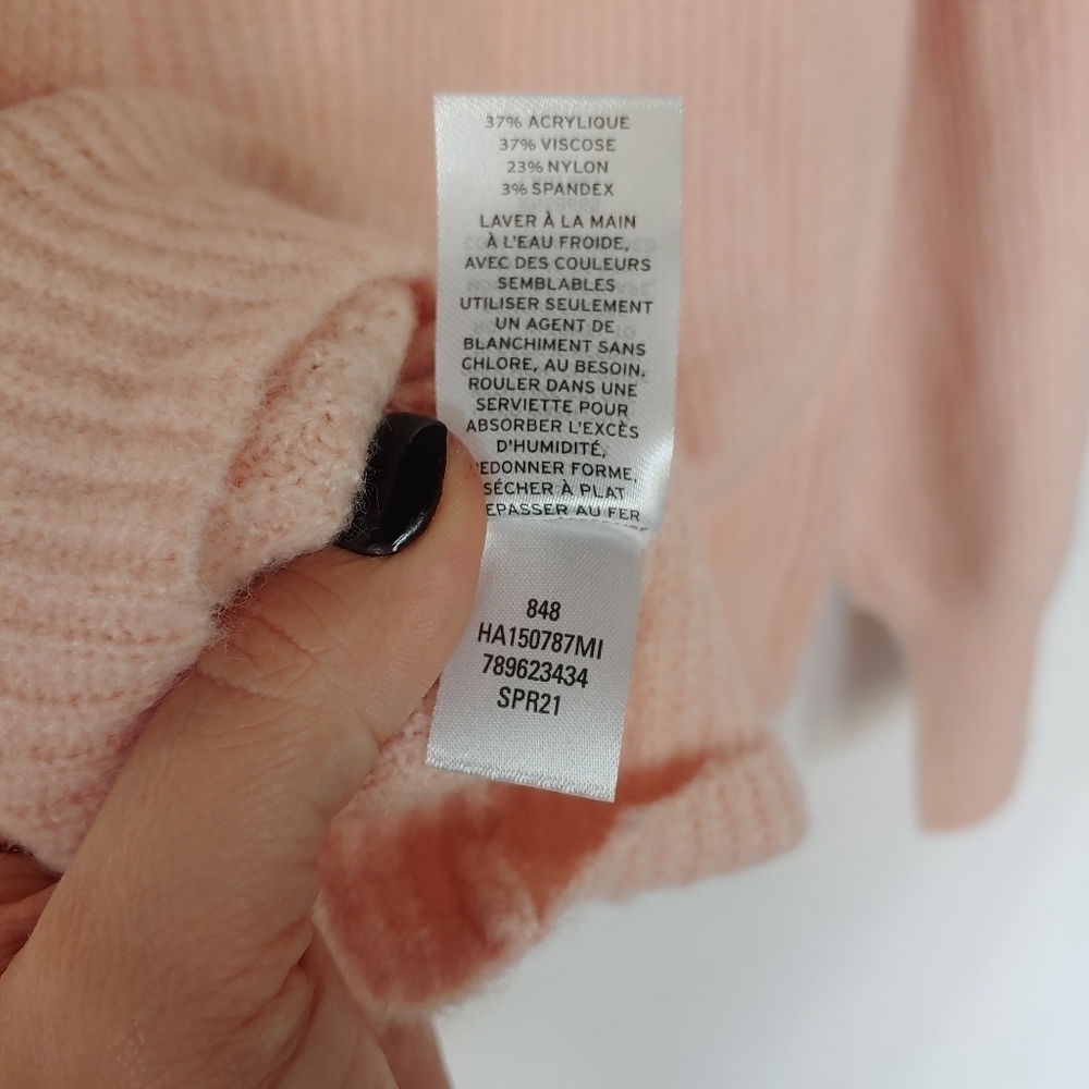 š Halogen Super Soft Ribbed Knitted Pink Sweater - Picture 6 of 6